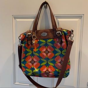 Fossil Key-Per Cross Body Tote Bag